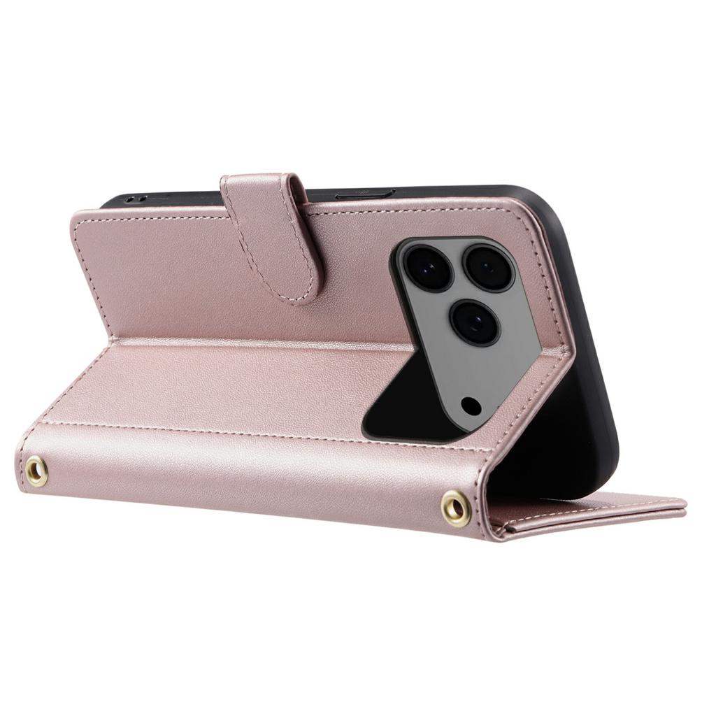 For iPhone 17 Pro Case Wallet Rhombus Grid PU Leather Phone Cover