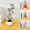 Artificial Potted Flower Plastic Plum Table Decorative
