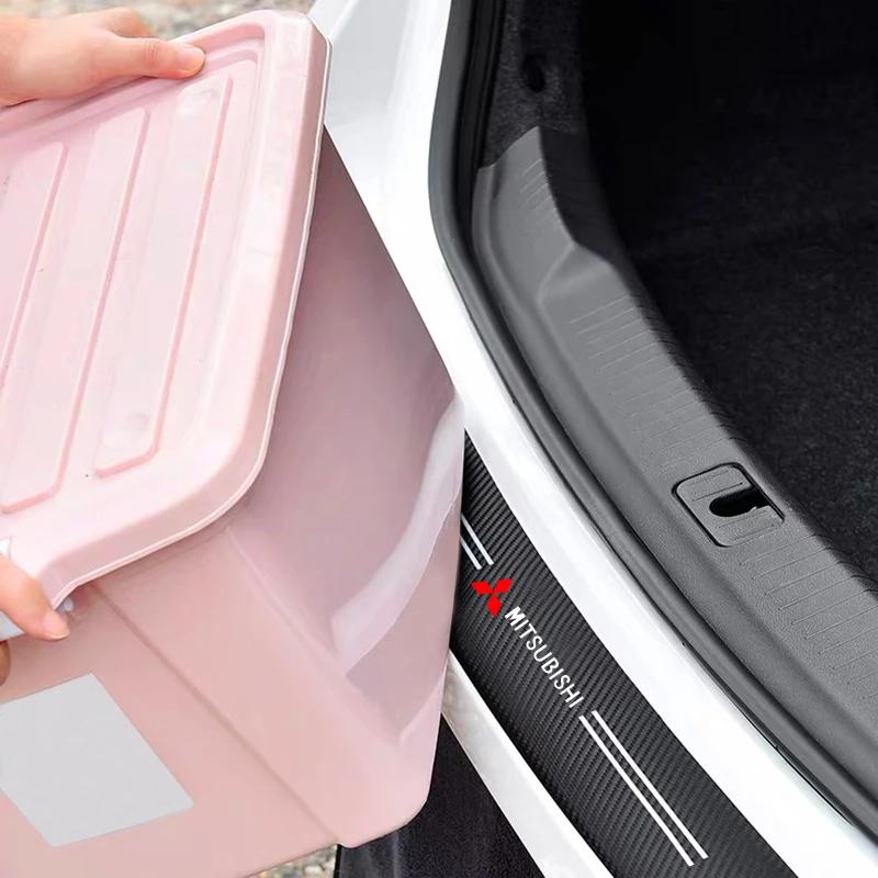 cxbkdv1 Carbon Anti Scratch Threshold Bumper For Mitsubishi Outlander 3 Ralliart Car Rear Trunk Protector Strip Sticker Car Accessories