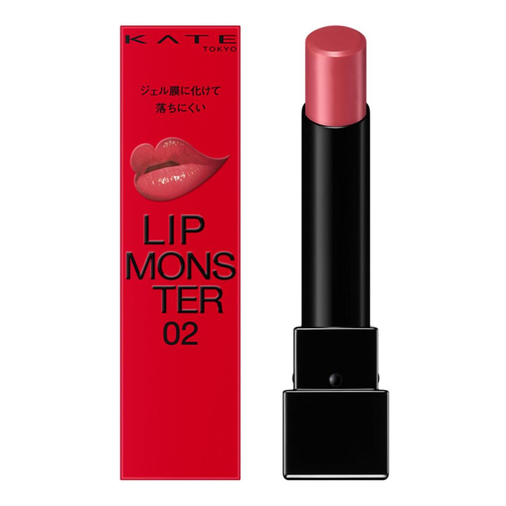 KATE Lip Monster Lipstick 02 Pink Banana, 3g (x 1) - Long-lasting Moisturizing Matte