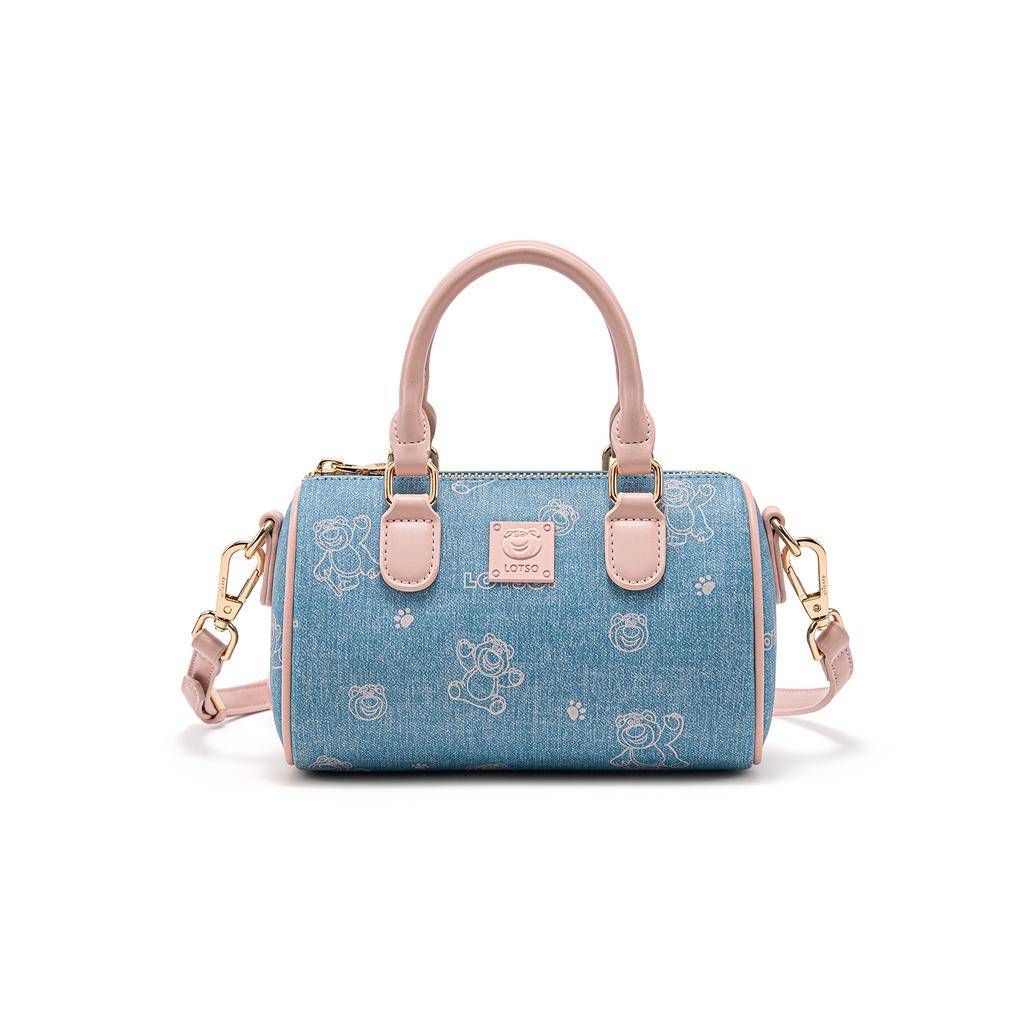 New Disney Strawberry Bear Series PVC Shoulder Bag, Crossbody Bag, Handbag Regular Women's Denim Blue BNK-72700