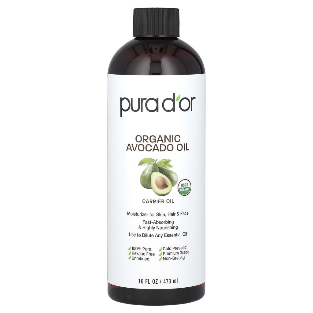 Pura D'or Organic Avocado Oil, 473 Ml (16 Fl Oz)