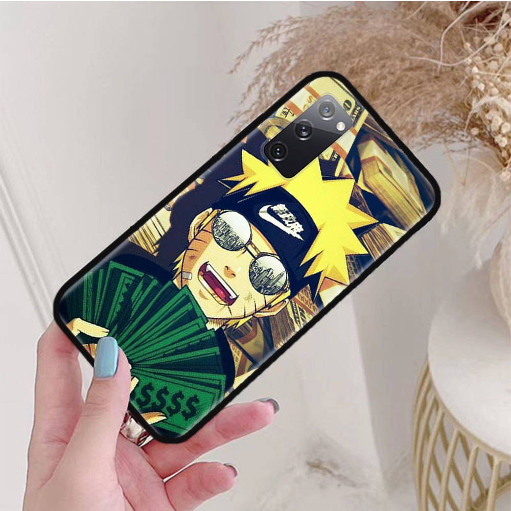 Черный чехол для Xiaomi Poco X6 X4 M5 M6 F5 F6 C65 C55 C50 C51 C40 Pro Redmi 14C A3X 13C 12C 11T 10A 9C Note 7 6 8A Plus W-72 Naruto