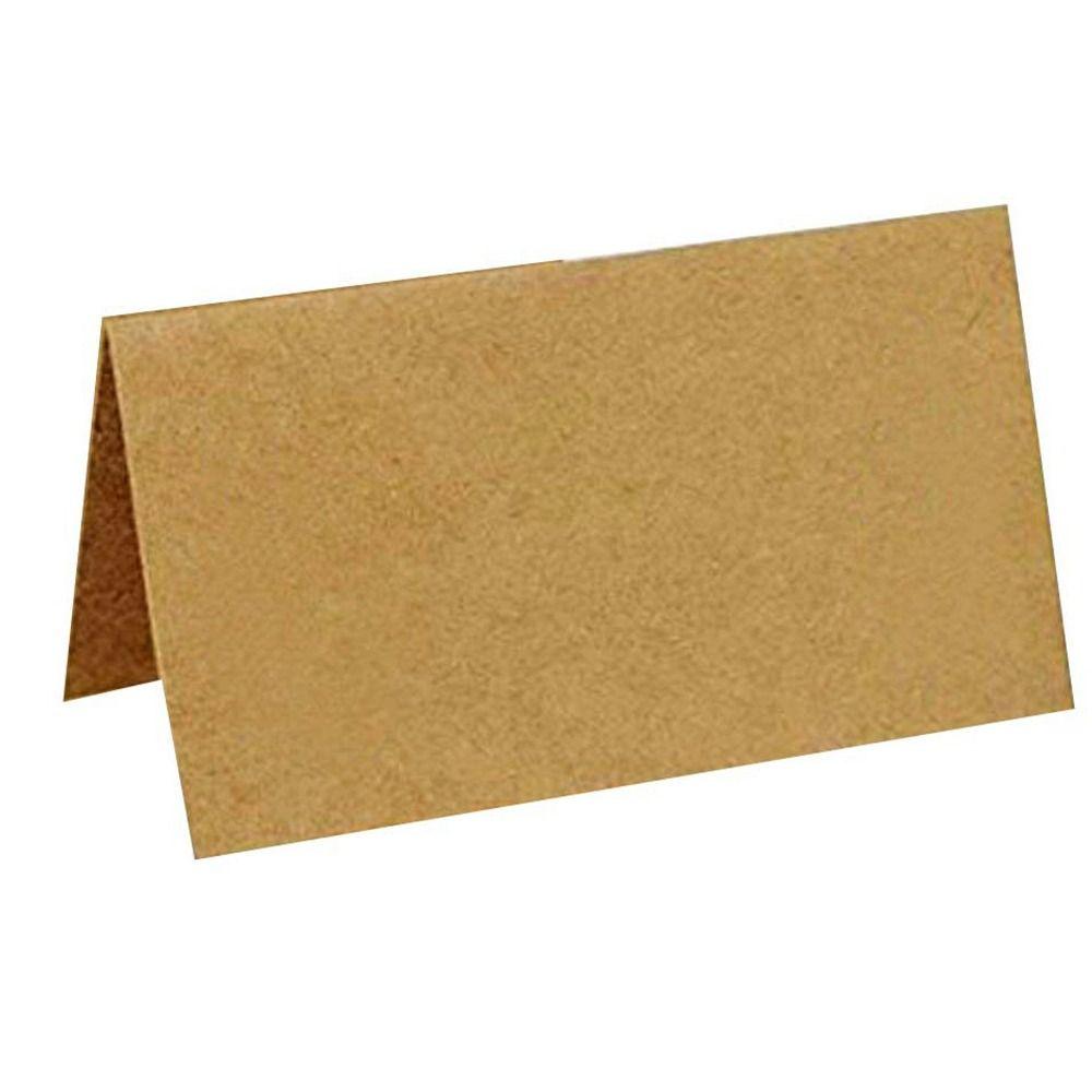 10pcs Kraft Paper Table Place Cards Blank Seating Number Card Anniversary Celebration