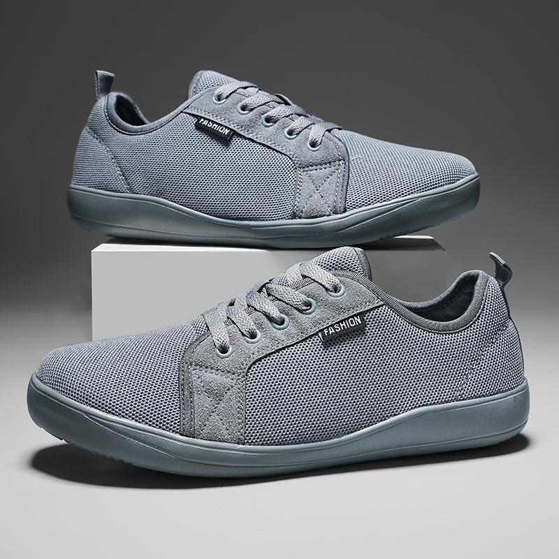 Высококачественная мужская обувь и спортивная обувь Широкий носок Босоножки Повседневная Широкая колодка Модная Канвас Черные Кеды на плоской подошве