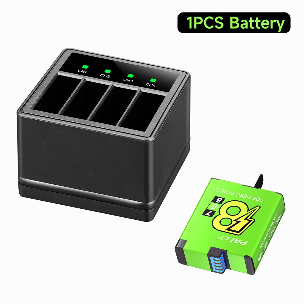 Для аккумулятора GoPro 8 7 5 6+4-солнечный светодиодный фонарик, зарядное устройство, ящик для хранения с usb-кабелем для камеры Gopro Hero 8 7 hero 5 HERO 6