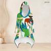 Women Plus Size Striped Printed Hooded Long Sleeve High Low Top Fitted Pants Two Piece Set