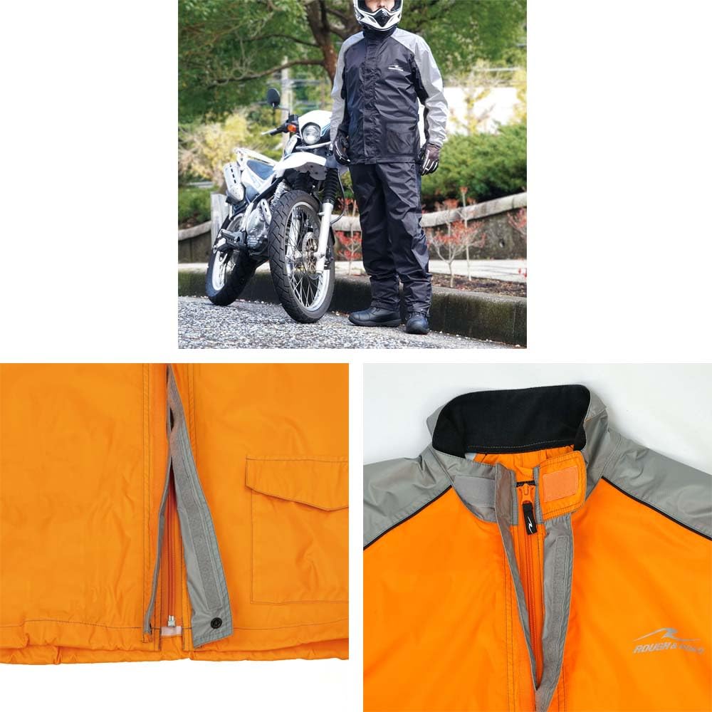Компактный дождевой костюм и штаны для езды по бездорожью Dualtex Motorcycle Gear RR7815SVB2 Платиновый серебристый BM Широкий размер и (Топ Set)
