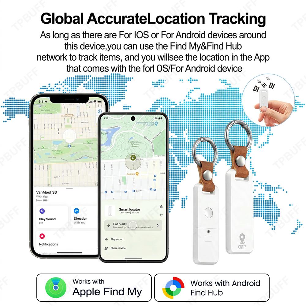 Двухсистемный GPS-трекер для iOS и Android, отслеживание местоположения Google Find My, умный мини-поисковик GPS для мотоцикла, Google Tag