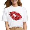 Maycaur Sexy Lips принт женская футболка модная забавная одежда футболки женская летняя футболка с коротким рукавом и круглым вырезом для девочек женская ткань