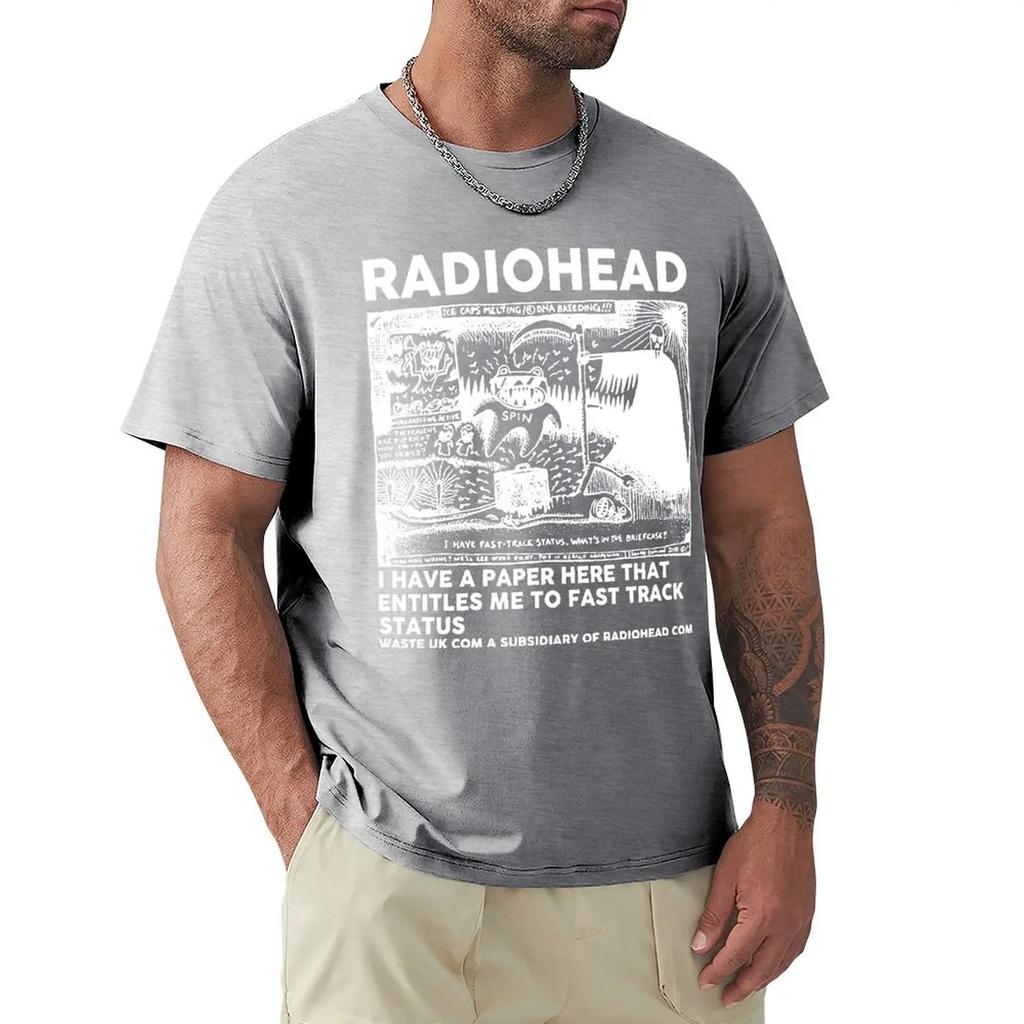 НОВЫЙ Тур Radiohead по Северной Америке 2024 Футболка Мужская Концертная Футболка Мужская Базовая Футболка с Коротким Рукавом