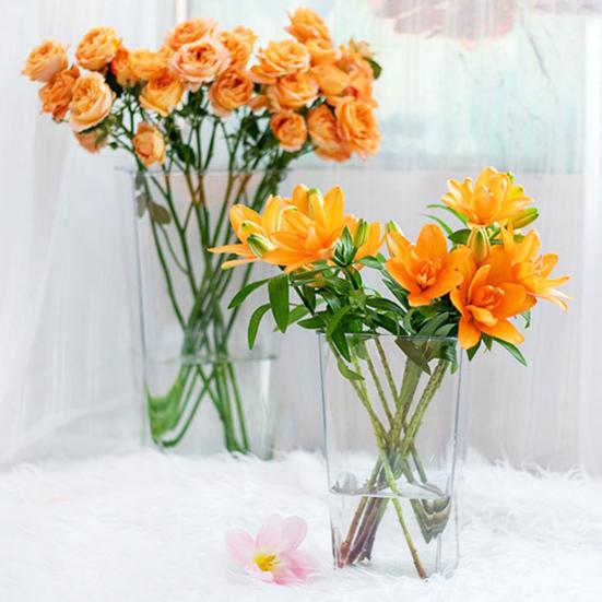 Прозрачное акриловое ведро для цветов, конический держатель для цветов, высокая ваза для цветов, центральный элемент для дома, свадьбы, гостиной, флористических композиций