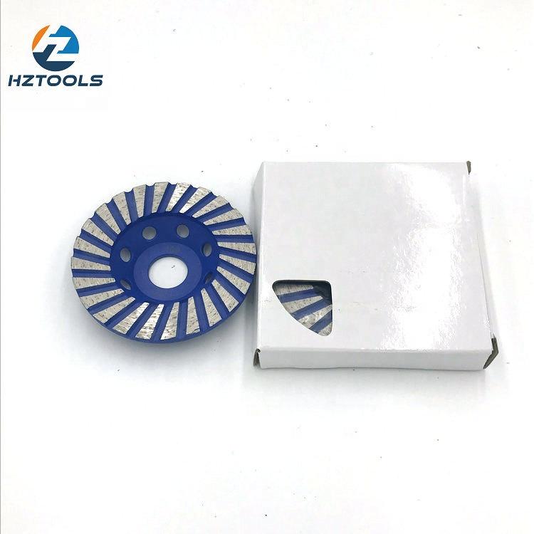 Granite Stone Concrete Floor 100*22.23mm 4in*7/8in Turbo Diamond Abrasive Disc Cup Grinding Wheel Medium Hardness