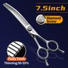 Fenice 7.0/7.5 дюймов профессиональные ножницы для груминга собак изогнутые филировочные ножницы для стрижки морды и тела собак JP 440C высокое качество