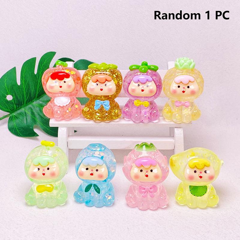 1 шт. Мини 3D блестящий фруктовый детеныш украшение фруктовая статуя сделай сам приборная панель автомобиля настольное украшение микро ландшафтные садовые аксессуары