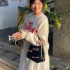 JIAERDI Hot Girls Y2k Hand Bag Purse Female Sweet Cool Bow Handle Blue Bucket Bag Women Harajuku Aesthetic Casual Crossbody Bags