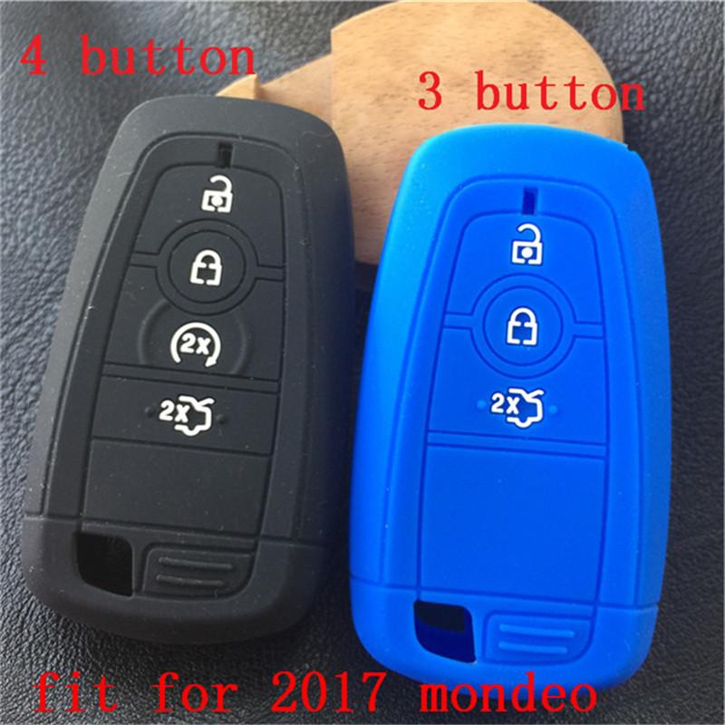 Силиконовый чехол для автомобильного ключа для Ford Mondeo Mkc Mkx Mkz Lincoln Continental Focus Edge Kuga Eco Sport 3 4-кнопочный ключ