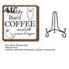 Funny Ghost Home Decor Halloween Wooden Sign with Stand, Freestanding Gothic Tabletop Sign, Table Centerpiece for Coffee Corner Bathroom Living Room