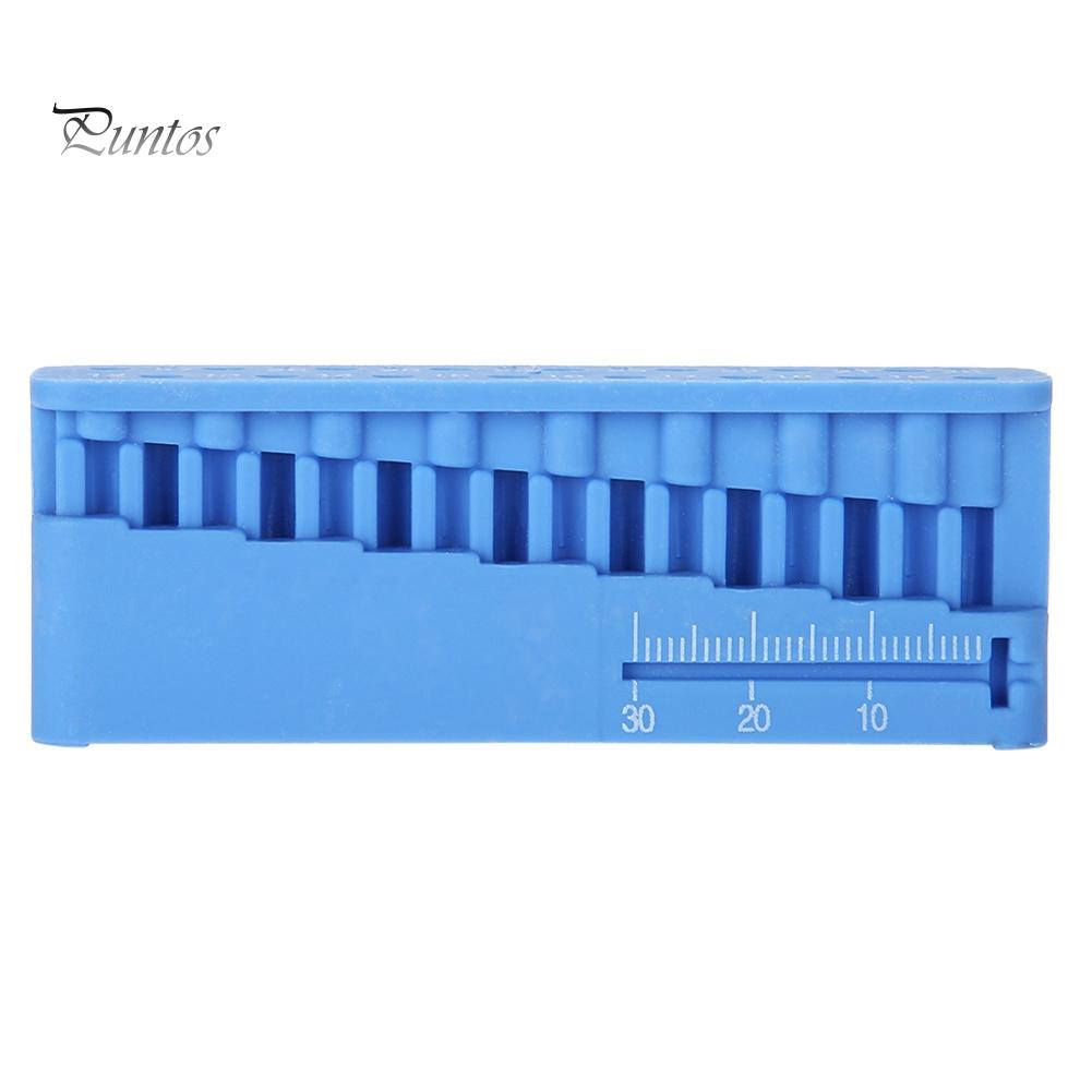 Puntos Dentist Instrument Ruler Dental Root Canal Measurement Autoclavable Block Files