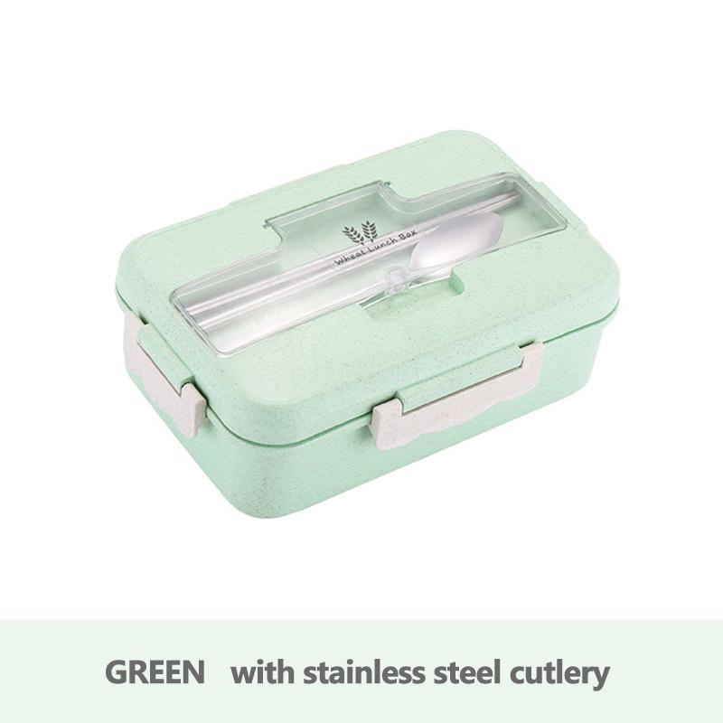 Ланч-бокс для микроволновой печи, посуда из пшеничной соломы, контейнер для хранения еды, детский школьный офис, портативный бенто-бокс, сумка для обеда