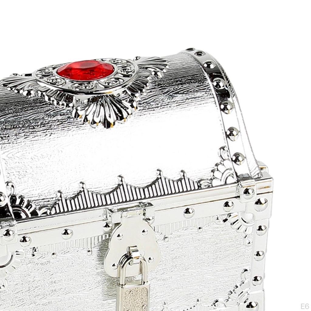 Adventurous Treasure Box Decorative Vintage Chest with Lock Antique Color Treasures Collection