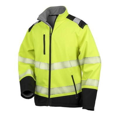 SAFE-GUARD by Result Унисекс-взрослая защитная куртка Ripstop Hi-Vis с принтом из мягкого материала