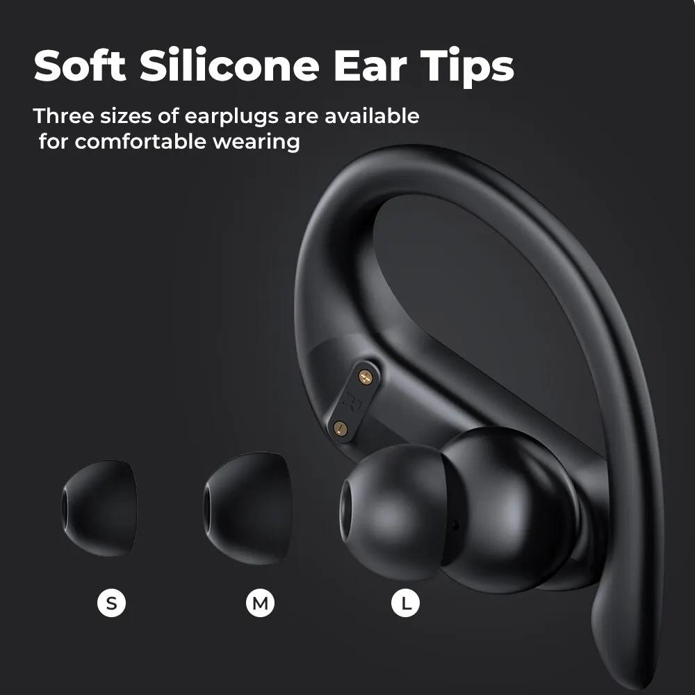 2024 TWS Беспроводные наушники Спортивные наушники Bluetooth 5.3 Smart Touch HiFI 9D Стерео Водонепроницаемая гарнитура с ушным крючком и микрофоном