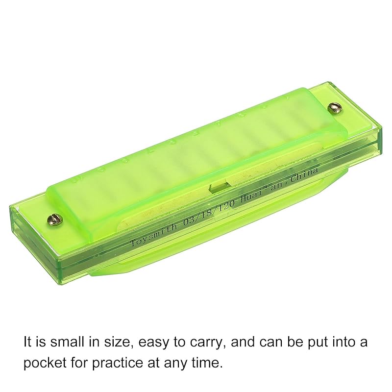 PATIKIL Clear Variety Translucent Harmonica 10 Holes Green ABS Harp Mouth With PVC Box Beginners To Musical Instruments Education Adult Professional