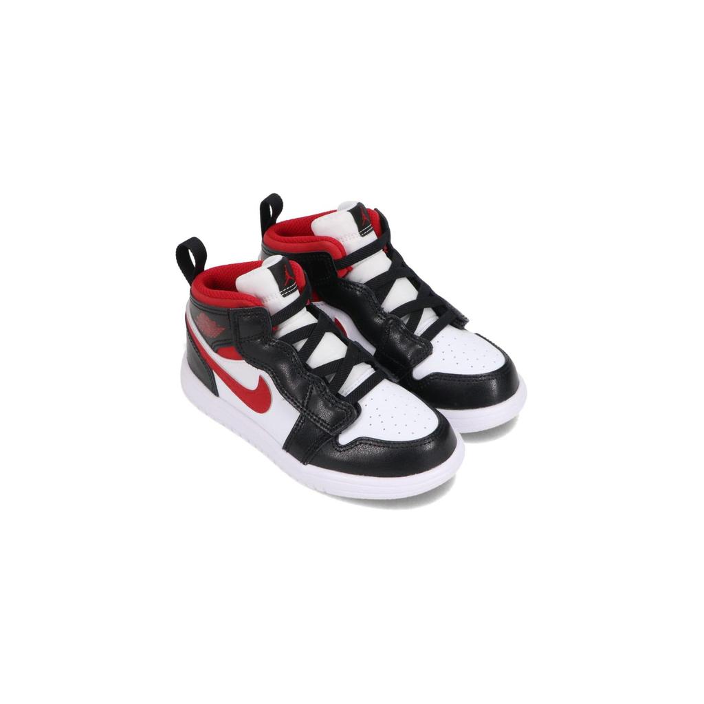 Air Jordan 1 Mid ALT TD Black Gym Red Baby Sneakers White AR6352-122