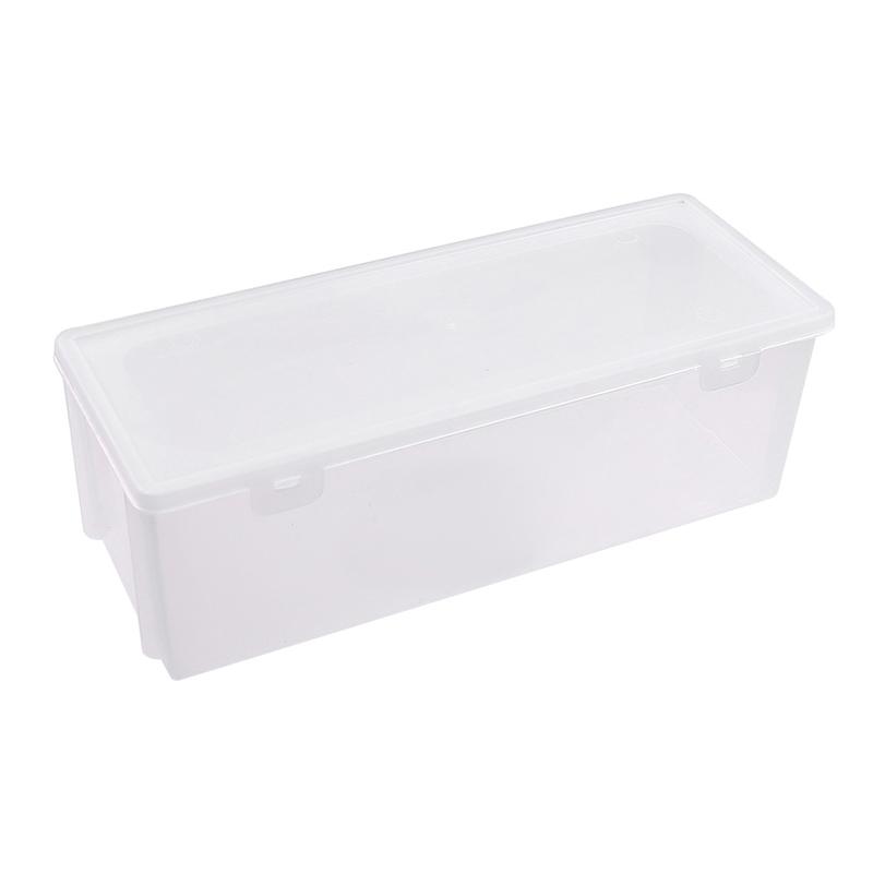 2PCS 1/2Pcs Nail 1/2 For Manicure Salon Art Rectangle Transparent Storage Box Rhinestone Brush Pen Buffer Grinding Files
