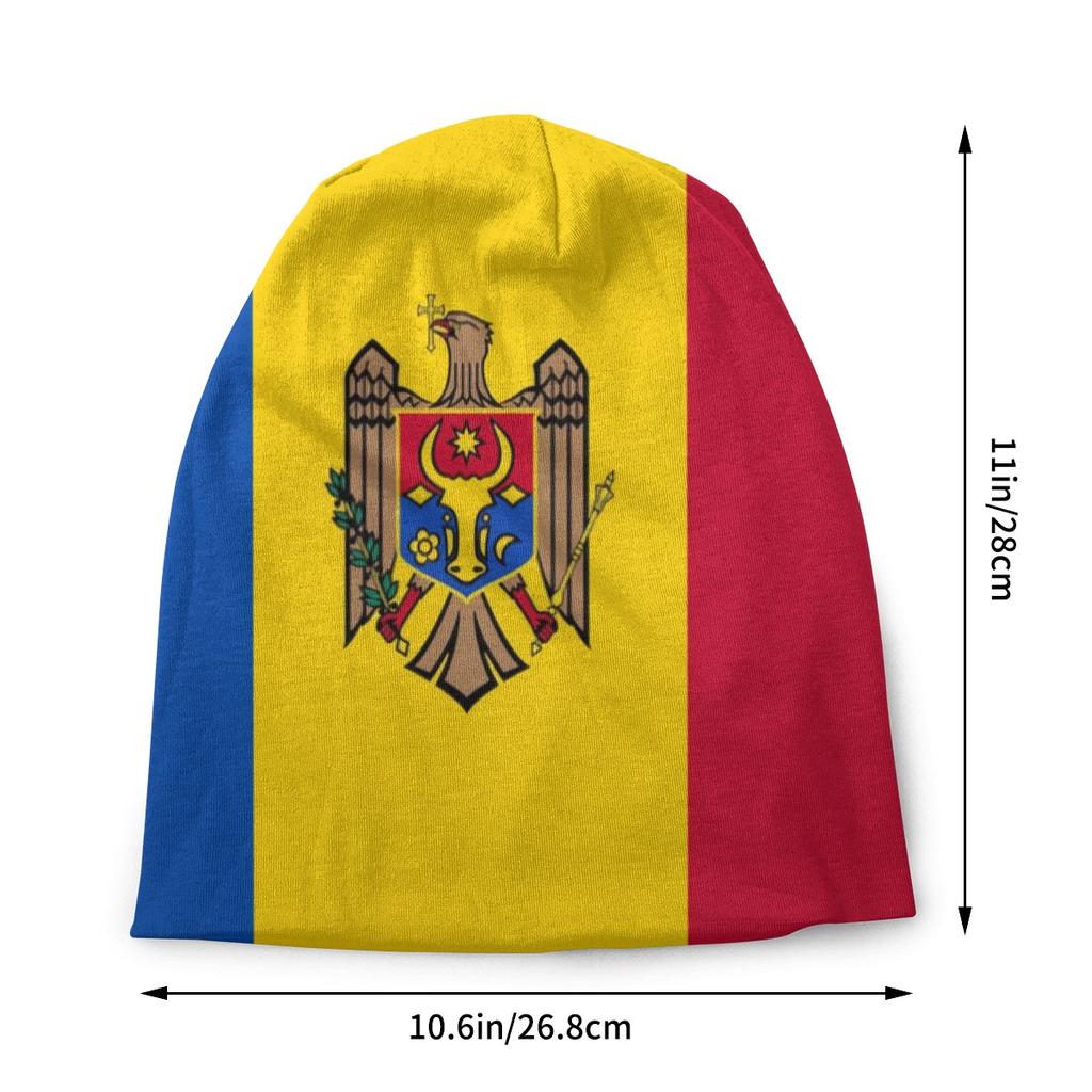 Крутая шапка с флагом Молдовы Skullies, унисекс, женская зимняя теплая шапка с напуском, вязаная шапка для лыж