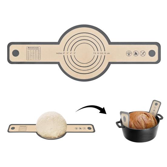 Коврик для хлеба, антипригарный силиконовый слинг для хлеба с длинной ручкой, прочный термостойкий вкладыш для голландской духовки для домашней кухни