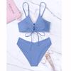 New Sexy Swimsuit Solid Color Bikini Women Swimwear Bathing Suits Push Up Biquinis Beachwear Two Piece Bikini Sets