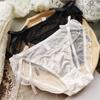 Pure Desire Cute Long Legs Ice Silk Lace Lace Mesh Sexy Low Waist Women's Underwear