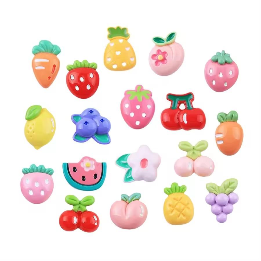 Artificial Resin Flat Back Fruit Design Fridge Magnet for Souvenir and Home Decor