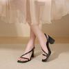 Summer New Temperament Thick Heel High Heels Women's Shoes Sandals Women's Daily Leisure