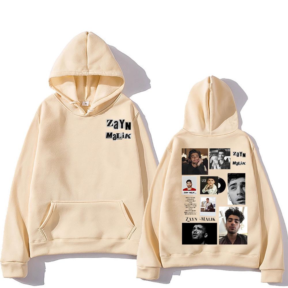 ZAYN Print Fashion Hoodies Zayn Malik Retro Hip Hop Pullover Unisex Oversized Tops Fall Long Sleeve Sweatshirt Men Women Clothes