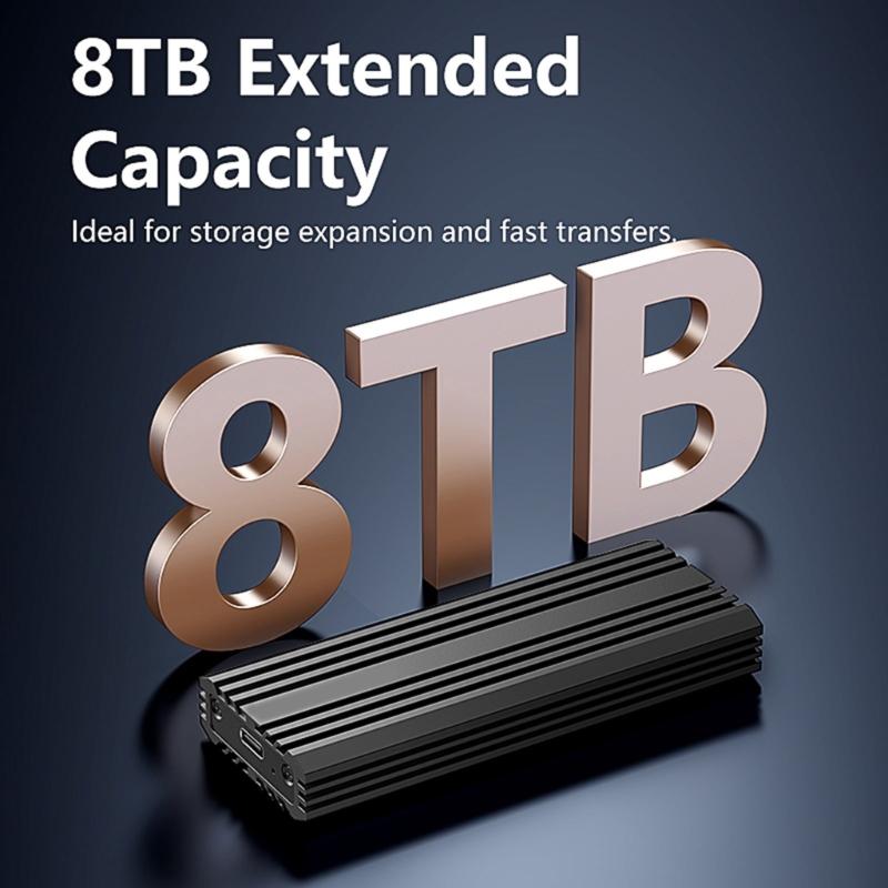 Алюминиевый корпус M.2 NVMe USB3.2 Скорость передачи 20 Гбит/с Отвод тепла Простая установка для 2230 2242 2260 2280