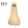 Spooky Season Decorations Cute Ghost Resin Ornament, Matte Finish Desktop Figurine, Decorative Small Ornaments Halloween Statue for Home Living