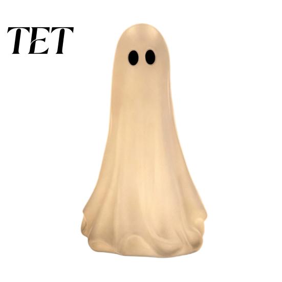 Spooky Season Decorations Cute Ghost Resin Ornament, Matte Finish Desktop Figurine, Decorative Small Ornaments Halloween Statue for Home Living