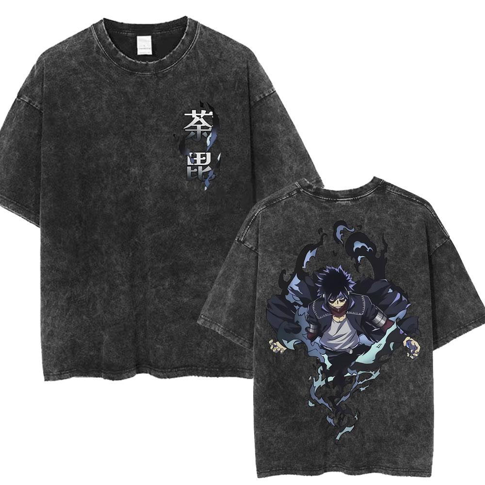 Washed Anime My Hero Academia Bakugo Katsuki TShirt Men Women Fashion Harajuku Manga T Shirts Oversized Cotton Casual T Shirt