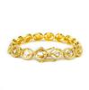 Gold Plated 925 Sterling Silver Moissanite Kundan Bracelet