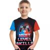Summer Round Neck 3D Game Console Printed Top Fashionable Casual Short Sleeved Children's Boy T-shirts