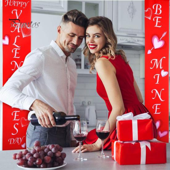 1 пара приветственных знаков на День святого Валентина, привлекательная подвесная вывеска для крыльца для праздничного наружного украшения