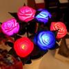 Charming Glow Rose Pattern LED Light Room Garden Faux Flower Lamp Decor