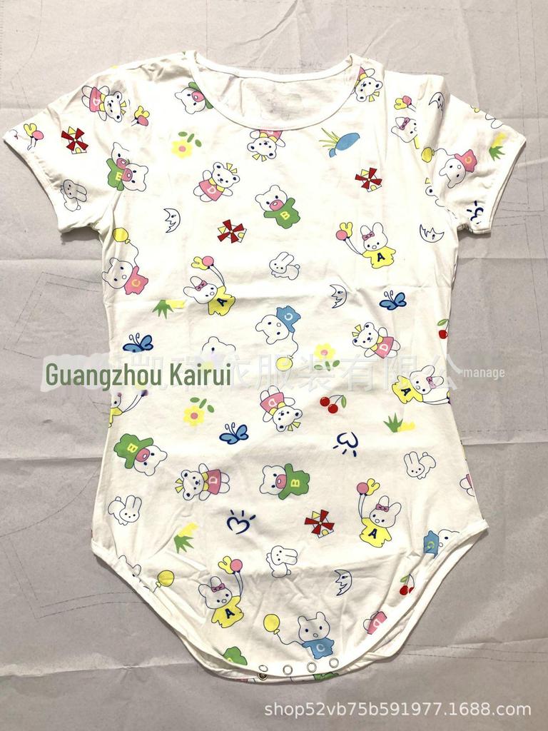Короткий комбинезон-пижама для взрослых любителей подгузников (2023).