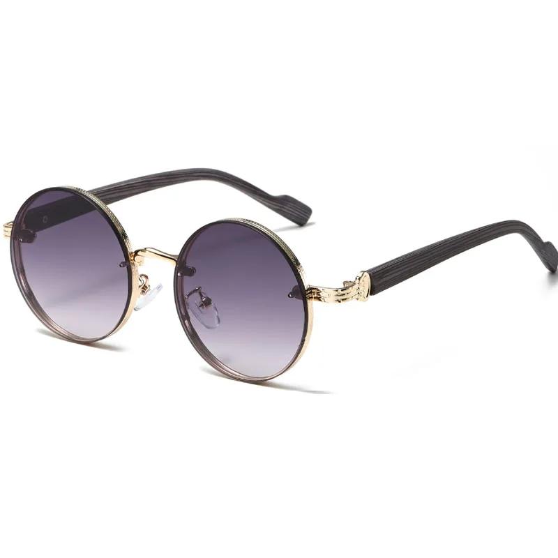 Мужские Классические Металлические Солнцезащитные Очки Модные Трендовые Uv400 Защита Глаз Солнцезащитные Очки Женские Унисекс Ретро Винтаж Панк Очки Тени