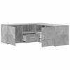Corner Shelf Concrete Grey 200 x 40 x 45 cm Engineered Wood