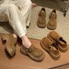 Zhike~ Обувь Boken женская 2025 новая осенняя супер огонь плетеная на толстой подошве увеличивающая рост универсальная ретро лоферы