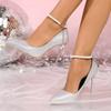 Sexy Sandals for Women Pumps New Casual Thin Super High Heels Shoes for Women Bling String Bead Pointed Toe Summer Sandals